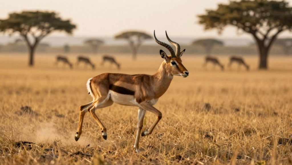 Fotopuzzel Gazelle 'Sunrise Sprint' | Liggend - Stukjes Geluk