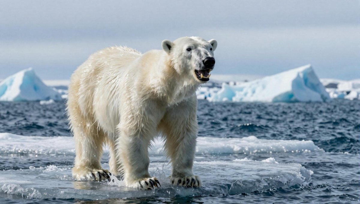 Fotopuzzel Ijsbeer 'Arctic Ocean Charge' | Liggend - Stukjes Geluk