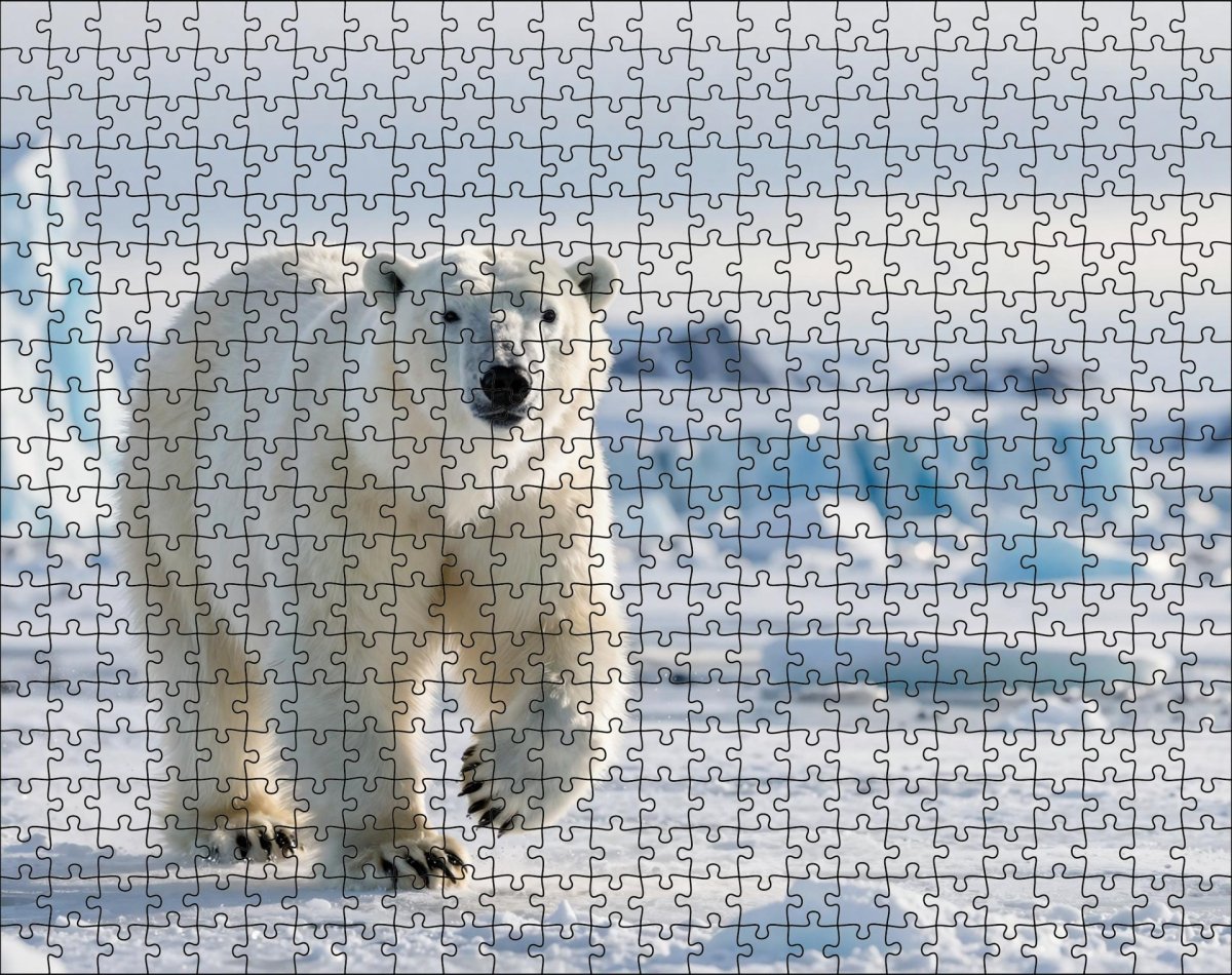 Fotopuzzel Ijsbeer 'Ice Sprint' | Liggend - Stukjes Geluk