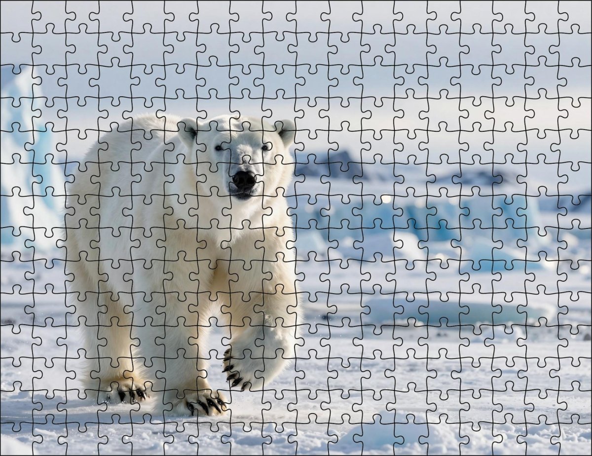 Fotopuzzel Ijsbeer 'Ice Sprint' | Liggend - Stukjes Geluk