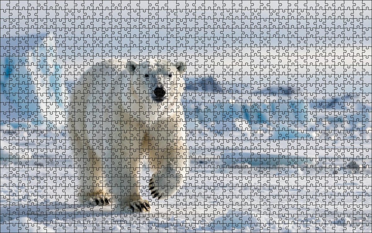 Fotopuzzel Ijsbeer 'Ice Sprint' | Liggend - Stukjes Geluk