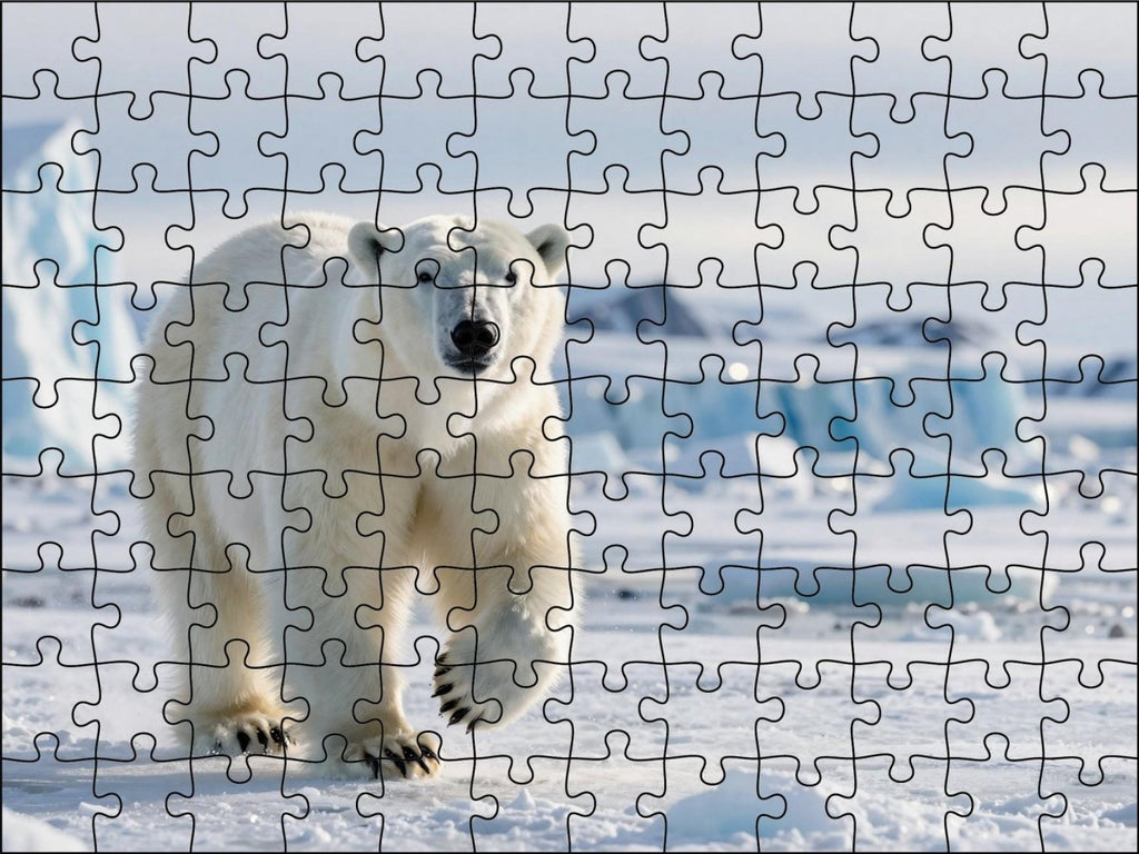 Fotopuzzel Ijsbeer 'Ice Sprint' | Liggend - Stukjes Geluk