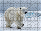 Fotopuzzel Ijsbeer 'Snowstorm Hunter' | Liggend - Stukjes Geluk
