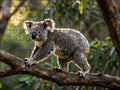 Fotopuzzel Koala 'Branch Run' | Liggend - Stukjes Geluk