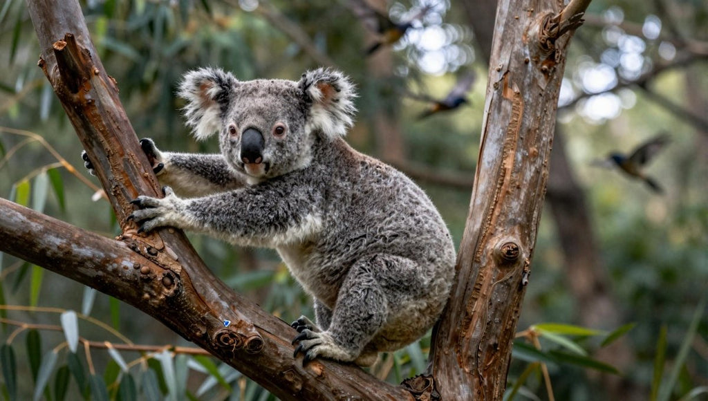 Fotopuzzel Koala 'Forest Leap' | Liggend - Stukjes Geluk