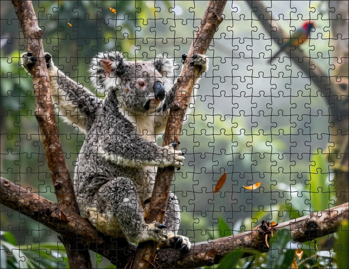 Fotopuzzel Koala 'Rainforest Canopy' | Liggend - Stukjes Geluk