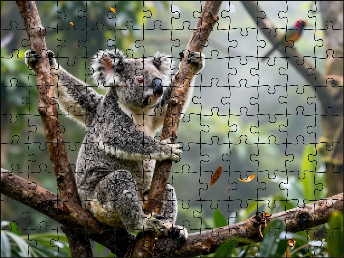 Fotopuzzel Koala 'Rainforest Canopy' | Liggend - Stukjes Geluk