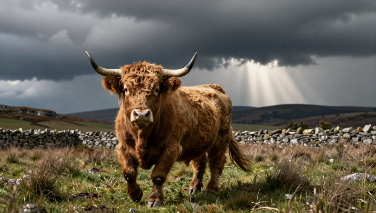 Fotopuzzel Schotse Hooglander 'Stormy Highlands' | Liggend - Stukjes Geluk