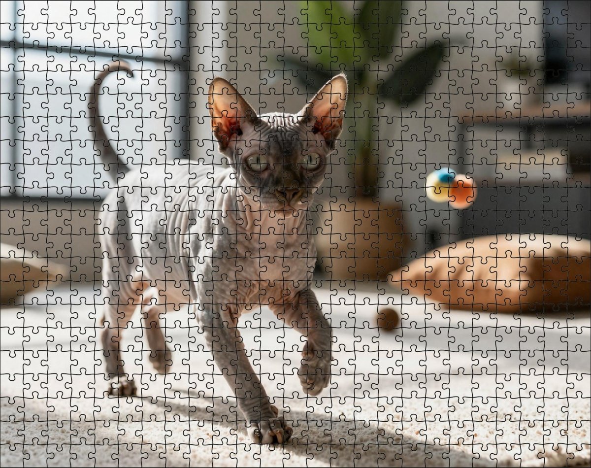 Fotopuzzel springende Sphinx | Liggend - Stukjes Geluk