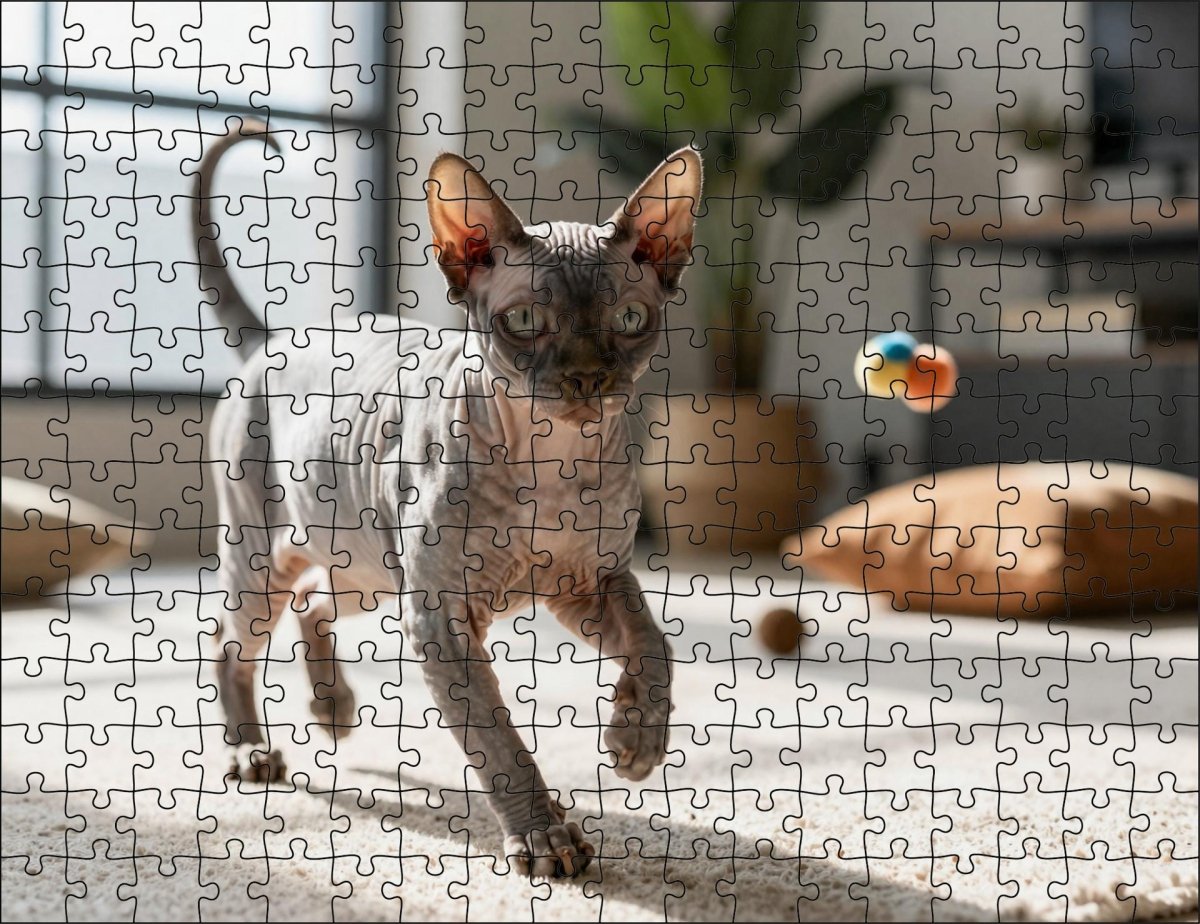 Fotopuzzel springende Sphinx | Liggend - Stukjes Geluk