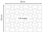 Fotopuzzel tijger 'Jungle River Chase' | Liggend - Stukjes Geluk