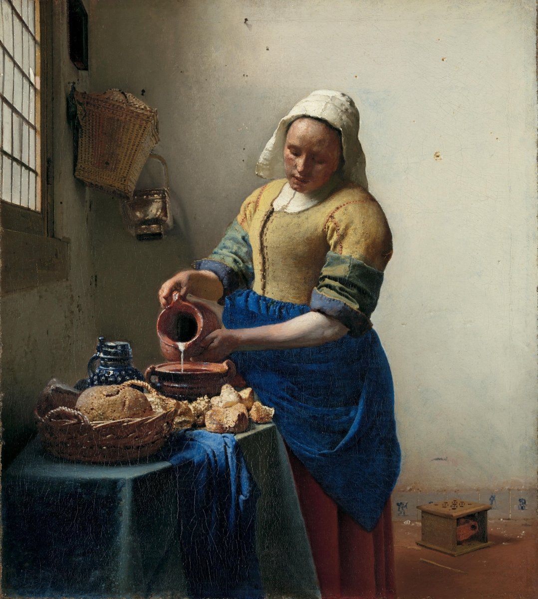 Kunstpuzzel "Het Melkmeisje" van Johannes Vermeer | Staand - Stukjes Geluk